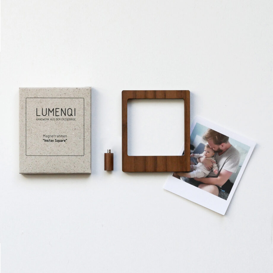 lumenqi-holz-design-bilderrahmen-instax mini-magnetrahmen aus holz-magnetrahmen-instax square-verpackung-geschenk-standrahmen